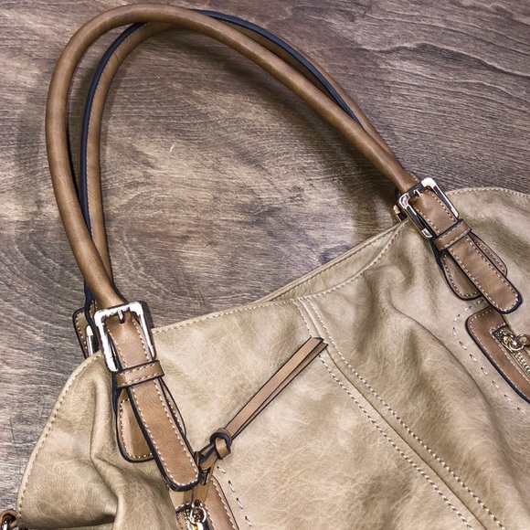 Tan faux leather boho handbag/purse - Picture 9 of 11